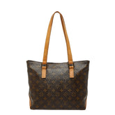 ルイ ヴィトン モノグラム カバピアノ トートバッグ ショルダーバッグ M51148 ブラウン PVC レザー レディース LOUIS VUITTON 中古
