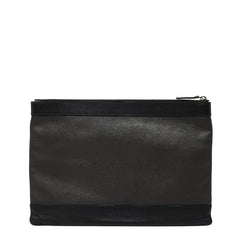 バレンシアガ ネイビークリップM クラッチバッグ セカンドバッグ 373834 ブラック レザー メンズ BALENCIAGA 【中古】