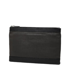 バレンシアガ ネイビークリップM クラッチバッグ セカンドバッグ 373834 ブラック レザー メンズ BALENCIAGA 【中古】