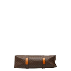 セリーヌ マカダム トートバッグ ブラウン PVC レザー レディース CELINE 【中古】