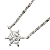 Pt850 プラチナ ダイヤ0.32ct ネックレス レディース 【中古】