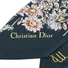 ディオール ミッツァ フラワー スカーフ マルチカラー シルク レディース Dior 【中古】
