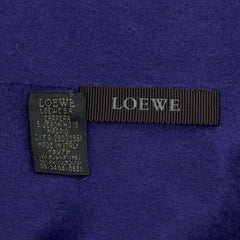ロエベ ロゴ マフラー パープル カシミヤ レディース LOEWE 【中古】