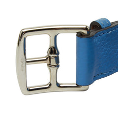 エルメス エトリヴィエール ベルト サイズ85 ターコイズ ブルー系 ブラウン トリヨンクレマンス レディース HERMES 【中古】