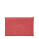 エルメス カルヴィ カードケース 名刺入れ ピンク ローズ シェーブル レディース HERMES 【中古】