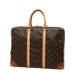 ルイ ヴィトン モノグラム ポルトドキュマン ヴォワヤージュ ビジネスバッグ M53361 ブラウン PVC レザー メンズ LOUIS VUITTON 【中古】