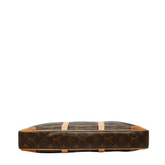 ルイ ヴィトン モノグラム ポルトドキュマン ヴォワヤージュ ビジネスバッグ M53361 ブラウン PVC レザー メンズ LOUIS VUITTON 【中古】