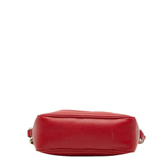 グッチ インターロッキングG ソーホー 斜め掛け ショルダーバッグ 308364 レッド レザー レディース GUCCI 【中古】