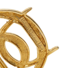 ディオール ロゴ ブローチ ゴールド メタル レディース Dior 【中古】