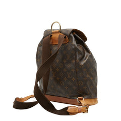 ルイ ヴィトン モノグラム モンスリGM リュック バックパック M51135 ブラウン PVC レザー レディース LOUIS VUITTON 【中古】