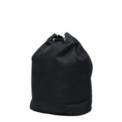 プラダ 三角ロゴプレート ポーチ ブラック ナイロン レディース PRADA 【中古】
