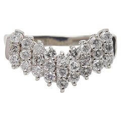 Pt900 プラチナ ダイヤ0.5ct リング 指輪 レディース 8.5号 【中古】