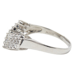 Pt900 プラチナ ダイヤ0.5ct リング 指輪 レディース 8.5号 【中古】