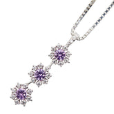 Pt900 プラチナ Pt850 プラチナ ピンクサファイヤ ピンクサファイア0.56ct ダイヤ0.18ct ペンダント ネックレス レディース 【中古】