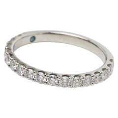 スタージュエリー Pt950 プラチナ ダイヤ0.30ct ブルートパーズ0.01ct リング 指輪 レディース STAR JEWELRY 4号 【中古】