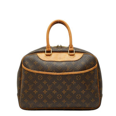 ルイ ヴィトン モノグラム ドーヴィル ハンドバッグ M47270 ブラウン PVC レザー レディース LOUIS VUITTON 【中古】