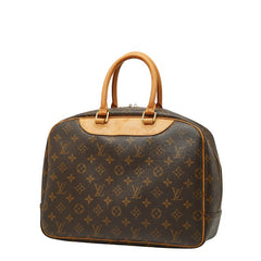 ルイ ヴィトン モノグラム ドーヴィル ハンドバッグ M47270 ブラウン PVC レザー レディース LOUIS VUITTON 【中古】