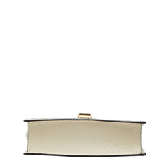 グッチ シルヴィ ビー&スター スモール ショルダーバッグ 524405 ホワイト ゴールド レザー レディース GUCCI 【中古】