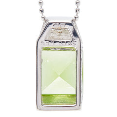 K18WG ホワイトゴールド ペリドット2.32ct ダイヤ0.145ct ペンダント ネックレス レディース 【中古】