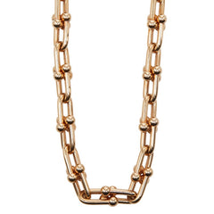 ティファニー ハードウェア スモールリンク ネックレス ゴールド K18PG ピンクゴールド レディース TIFFANY&Co. 【中古】