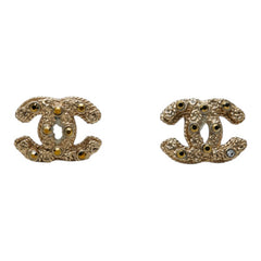 シャネル ココマーク ピアス ゴールド メッキ ラインストーン レディース CHANEL 【中古】
