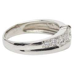 Pt900 プラチナ ダイヤ0.50ct リング 指輪 レディース 11号 【中古】