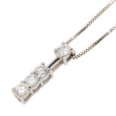 K18WG ホワイトゴールド ダイヤ0.4ct ペンダント ネックレス レディース 【中古】