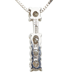 K18WG ホワイトゴールド ダイヤ0.4ct ペンダント ネックレス レディース 【中古】
