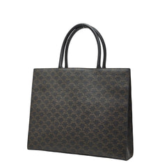 セリーヌ トリオンフ トートバッグ ブラック PVC レザー レディース CELINE 【中古】