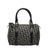 ディオール トロッター ハンドバッグ ミニボストンバッグ ブラック ベージュ キャンバス レザー レディース Dior 【中古】