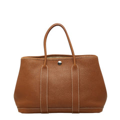 エルメス ガーデンパーティTPM ハンドバッグ ゴールド ブラウン ネゴンダ レディース HERMES 【中古】