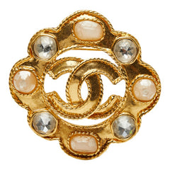 シャネル ココマーク ヴィンテージ ブローチ ゴールド マルチカラー メッキ ラインストーン レディース CHANEL 【中古】