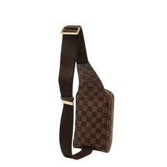 ルイ ヴィトン ダミエ ジェロニモス ボディバッグ ウエストバッグ M51994 ブラウン PVC レザー レディース LOUIS VUITTON 【中古】