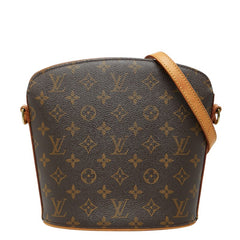 ルイ ヴィトン モノグラム ドルーオ 斜め掛け ショルダーバッグ M51290 ブラウン PVC レザー レディース LOUIS VUITTON 【中古】
