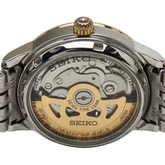 セイコー プレサージュ 腕時計 4R38-01A0 自動巻き ホワイト文字盤 ステンレススチール メッキ メンズ SEIKO 【中古】