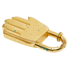エルメス ハンド モチーフ 2002年限定 ANNEE DE LA MAIN カデナ ゴールド メッキ レディース HERMES 【中古】