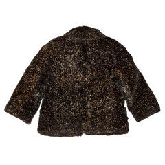 シャネル ファージャケット サイズ34 P26806V17238 ブラウン ベージュ ラビットファー レディース CHANEL 【中古】