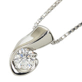 Pt850 プラチナ ダイヤ0.33ct ペンダント ネックレス レディース 【中古】