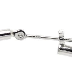 Pt900 プラチナ フープピアス ピアス レディース 【中古】