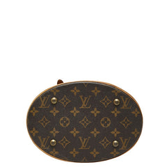 ルイ ヴィトン モノグラム プチ バケットPM トートバッグ ショルダーバッグ M42238 ブラウン PVC レザー レディース LOUIS VUITTON 【中古】