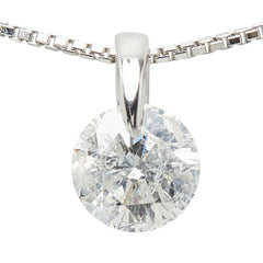 Pt900 プラチナ Pt850 プラチナ ダイヤ1.012ct ペンダント ネックレス レディース 【中古】