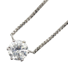 Pt850 プラチナ Pt プラチナ ダイヤ0.50ct プチネックレス ネックレス レディース 【中古】