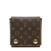 ルイ ヴィトン モノグラム ジュエリーケース アクセサリーケース ミニ アクセサリーポーチ ブラウン PVC レザー レディース LOUIS VUITTON 中古