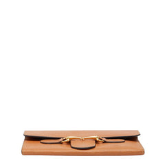 グッチ オールド ホースビット 札入れ 折り財布 030 662 0793 ブラウン レザー レディース GUCCI 【中古】