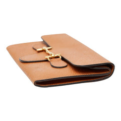 グッチ オールド ホースビット 札入れ 折り財布 030 662 0793 ブラウン レザー レディース GUCCI 【中古】