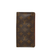 ルイ ヴィトン モノグラム ポルト カルト クレディ 札入れ 長財布 M60825 ブラウン PVC レディース LOUIS VUITTON 中古