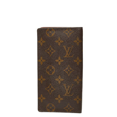 ルイ ヴィトン モノグラム ポルト カルト クレディ 札入れ 長財布 M60825 ブラウン PVC レディース LOUIS VUITTON 中古