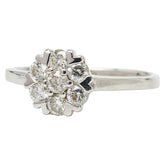 Pt900 プラチナ ダイヤ0.50ct フラワーモチーフ リング 指輪 レディース 11.5号 【中古】