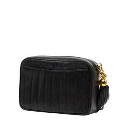 シャネル マドモアゼル ココマーク チェーン ショルダーバッグ ブラック ラムスキン レディース CHANEL 【中古】
