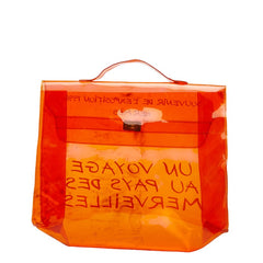 エルメス ビニールケリー 不思議の国 エルメスへの旅展 ハンドバッグ オレンジ ビニール レディース HERMES 【中古】